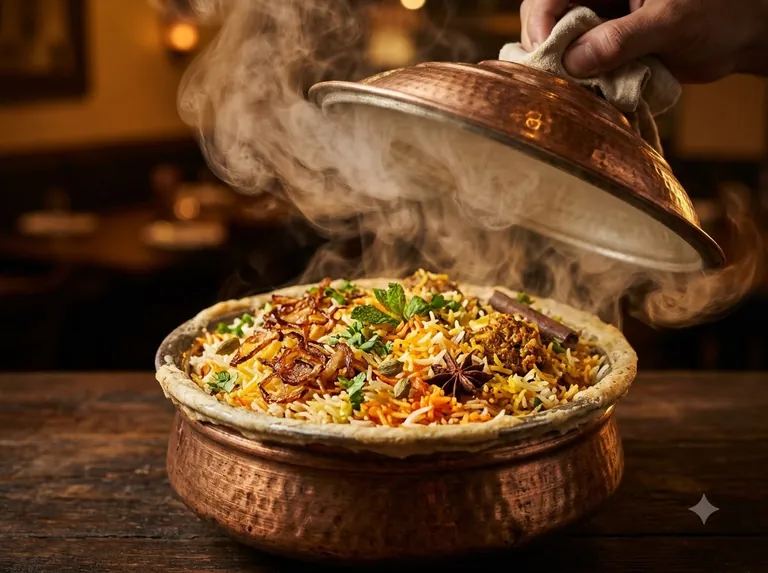 Example image for the Biryani Steam Reveal template