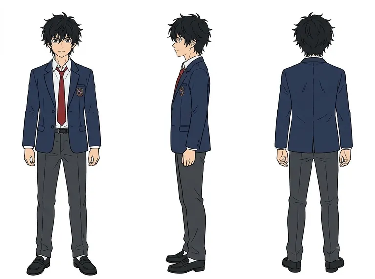 Example image for the Manga Character Sheet template
