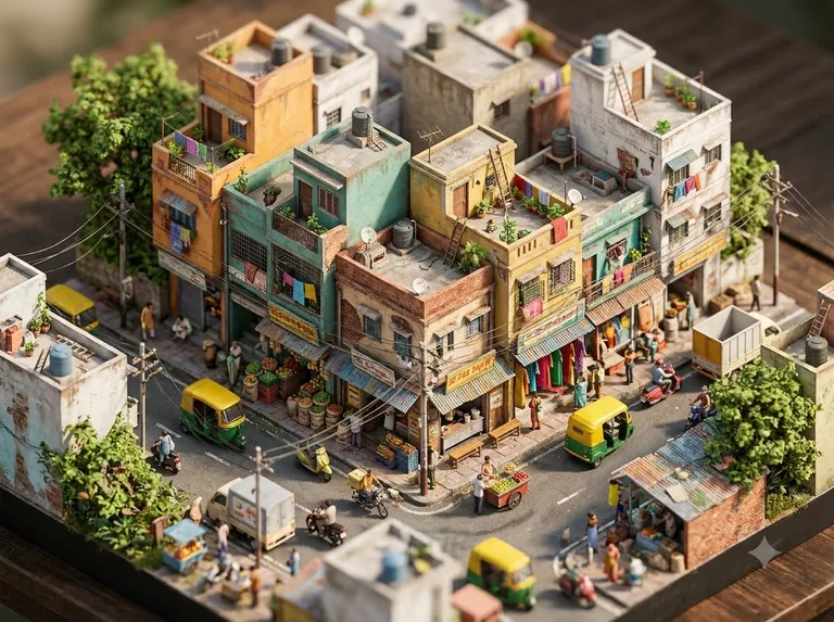Example image for the Isometric Miniature City template