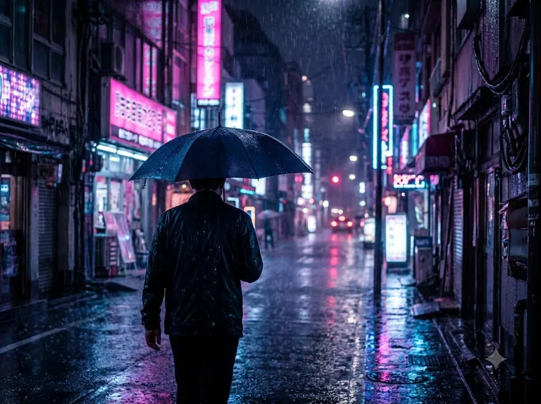 Example image for the Neon Rain Walk template