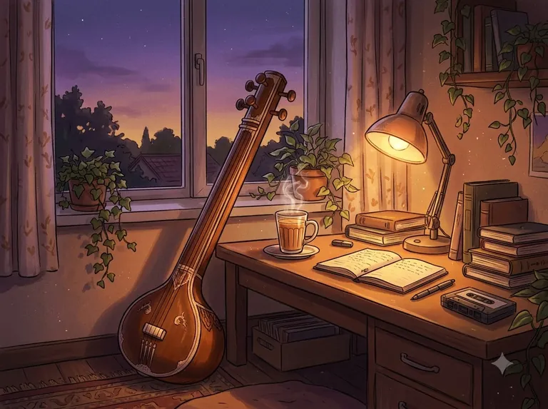 Example image for the Tanpura Lo-fi template